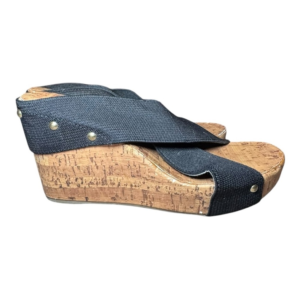 MONTEGO BAY CLUB Black Women's Wedge Sandals Size 10